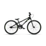 Black and green RADIO RACELINE XENON mini bike with disc brake ready hydroformed alloy frame and 20-inch Tioga Power-Block tires.