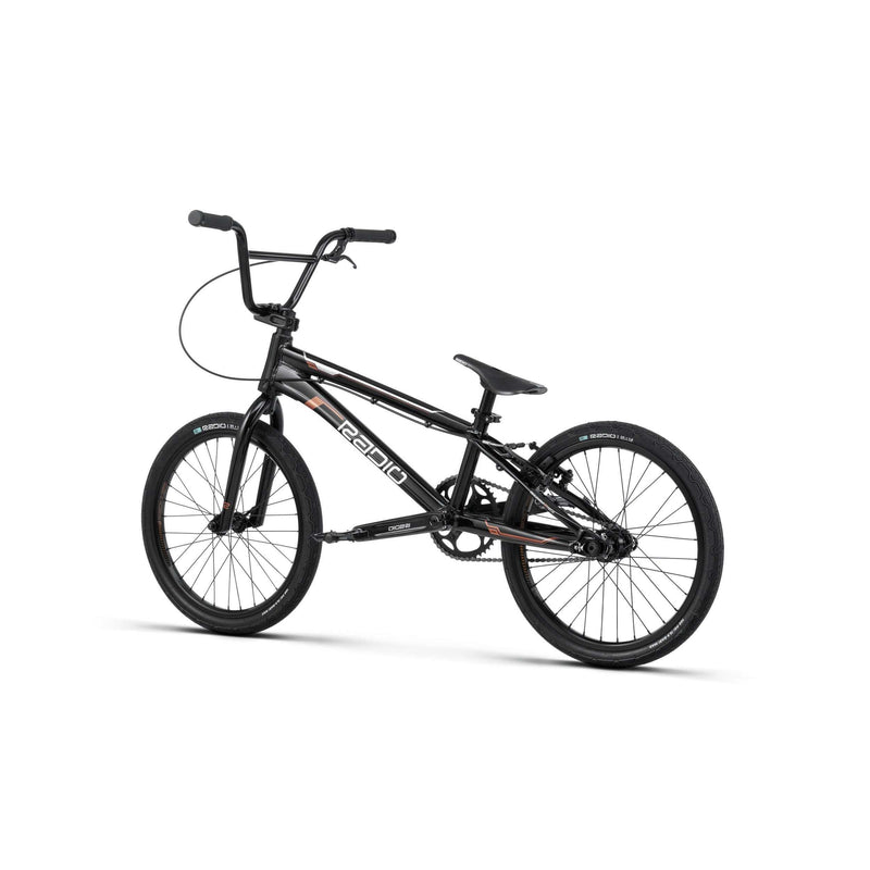 Black Radio Raceline Xenon PRO BMX bike with hydroformed alloy frame and disc brake ready setup