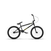 Black Radio Revo 20 Pro BMX bike with 20-inch wheels and pro geometry design
