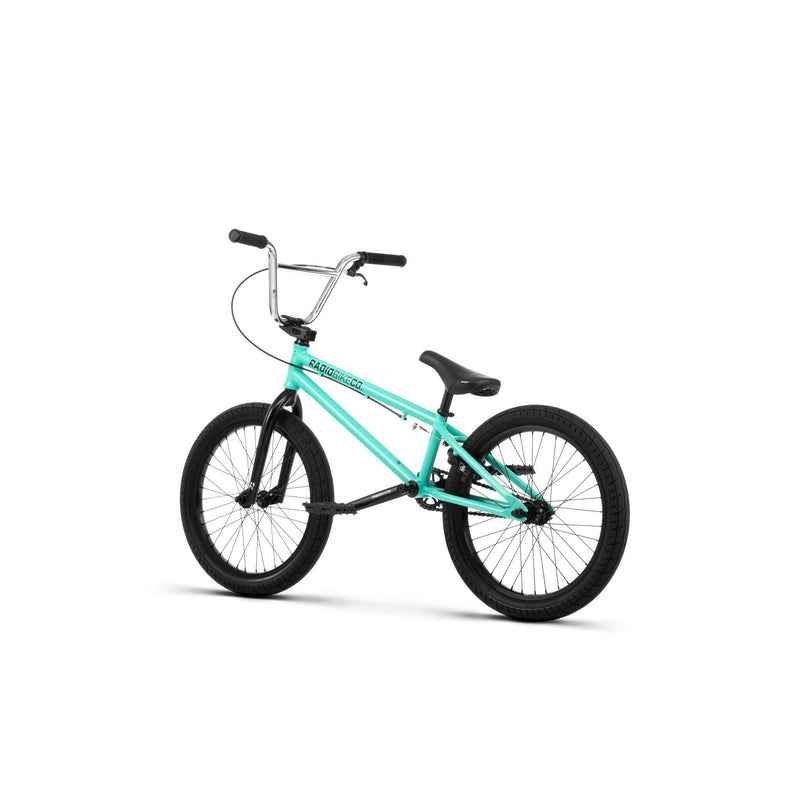 RADIO SAIKO 20 BMX bike in turquoise with 20-inch wheels and salt brand components