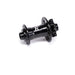 Black Radio Sonar MTB front hub with 6-bolt disc mount and thru-axle design for mountain bikes
