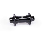 Black Radio Sonar MTB front hub designed for thru-axle systems with 6-bolt disc and non-disc options.