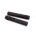 Pair of black S&M MICRO-RIBBED SHIELD flangeless bicycle grips with dual textured patterns and nylon plug bar ends.