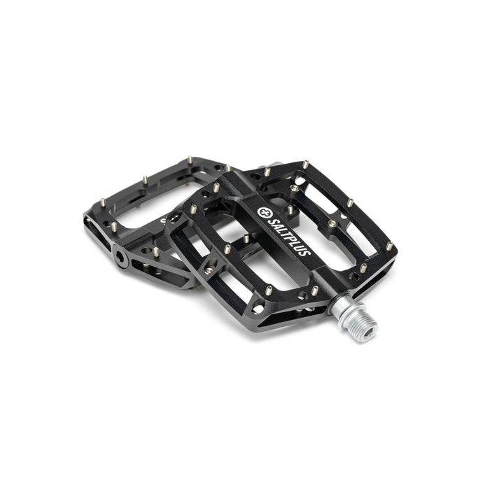 SALTPLUS HQ CNC Pedals with large platform and sealed bearings.