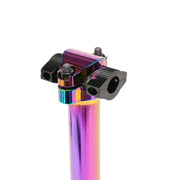 SALTPLUS HQ CNC Rail seat post, oil sick color, CNC machined alloy, suited for railed seats.