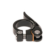 Lightweight SALTPLUS HQ Seatclamp with quick release lever, 28.6mm 6061-T6 alloy for easy seat adjustment.