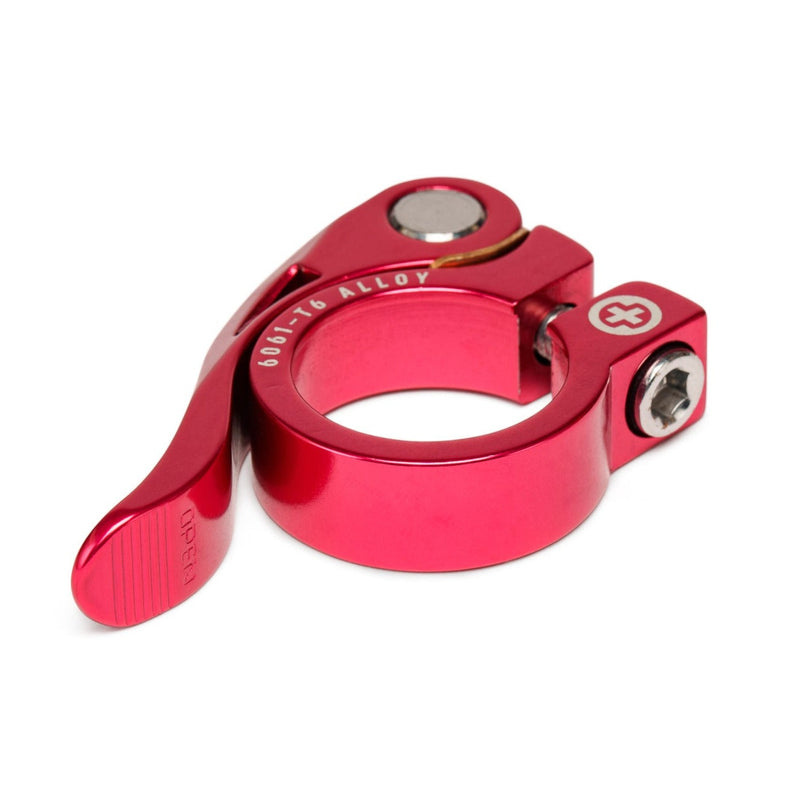 SALTPLUS HQ SEATCLAMP, 28.6mm lightweight alloy, quick release lever, red.