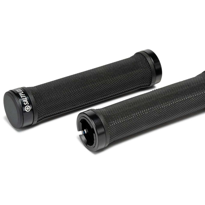 SALTPLUS Locked Grips with dual compound rubber and CNC alloy lockrings.