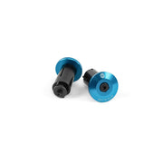 SALT SIMPLE BARENDS in blue, featuring durable 6061-T6 alloy end caps and plastic wedge system for bike handlebar protection.