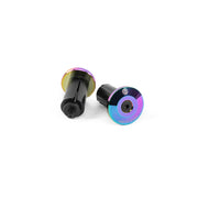 SALT SIMPLE BARENDS, durable alloy end cap, plastic wedge, Oil Slick color, fits 18-21mm bars.