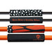 Sunday x Burn Slow reversible bar pad set with Monarch and branded designs on black and orange bike handlebars