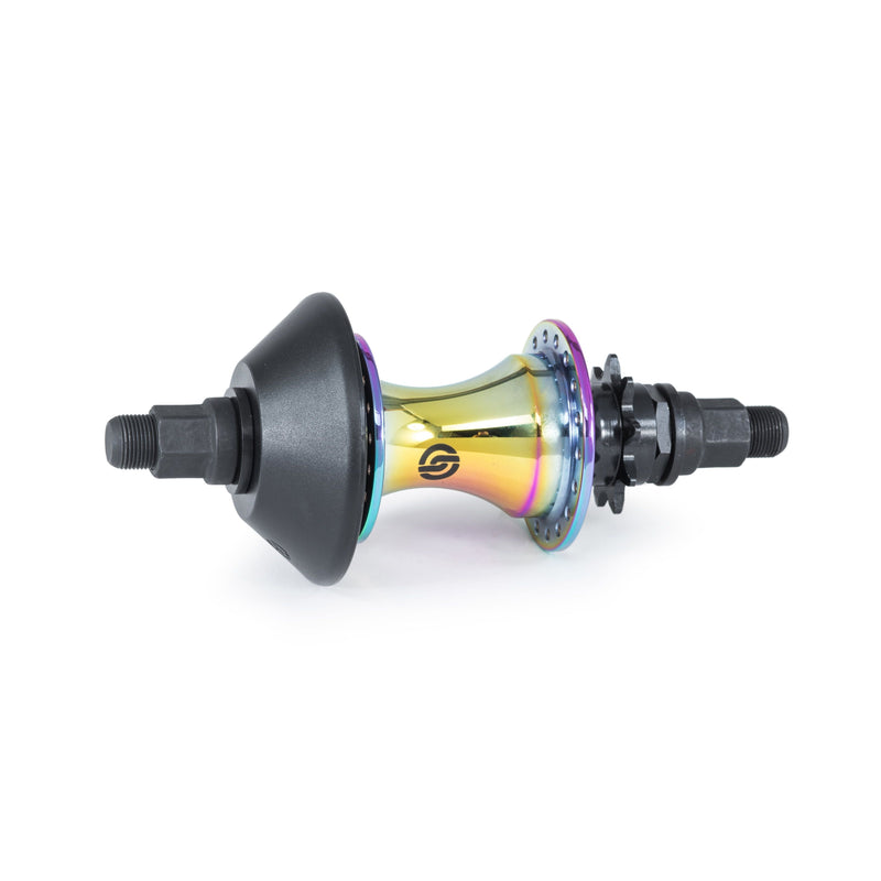 SALT EX CASSETTE HUB with RSD/LSD, 14mm solid axle, 36H & 28H, sealed, includes nylon hub guard.