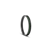 SALT BEAM RIM black 12 and 14 inch alloy single wall bike rim with thicker sidewalls and green branding