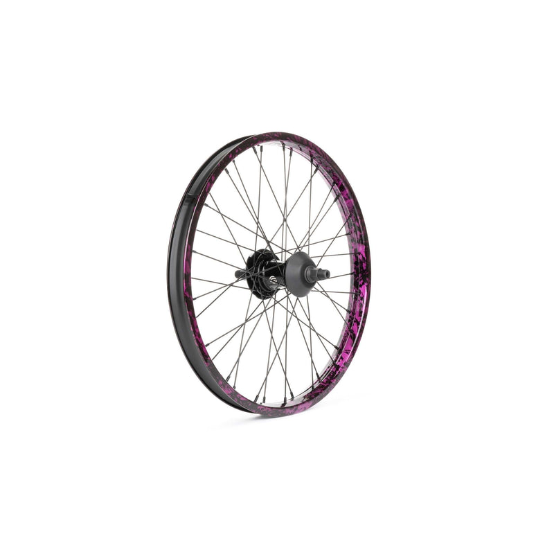 Salt Everest Freecoaster rear wheel, purple/black, featuring sealed freecoaster hub and nylon hub guards.