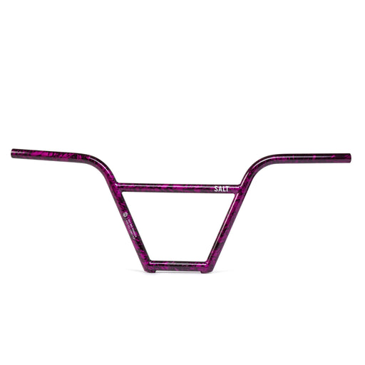 SALT PRO 4 PIECE HANDLEBAR in Purple Splatter, full chromoly, 9" rise option.
