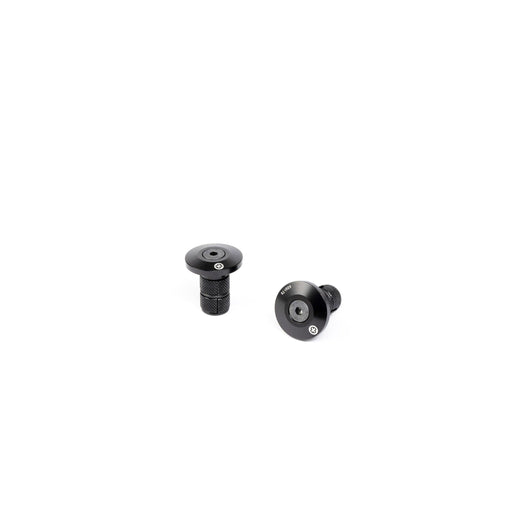 SALTPLUS HQ CNC barends in black, featuring CNC alloy construction with expanding wedge and flush mount hex bolt.