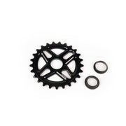 High-quality Saltplus Center Sprocket with spindle adapters, black color, CNC machined 6061-T6 alloy.
