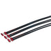 SALTPLUS DUAL ROTOR CABLE black upper section bike brake cables with red metal end caps in various lengths