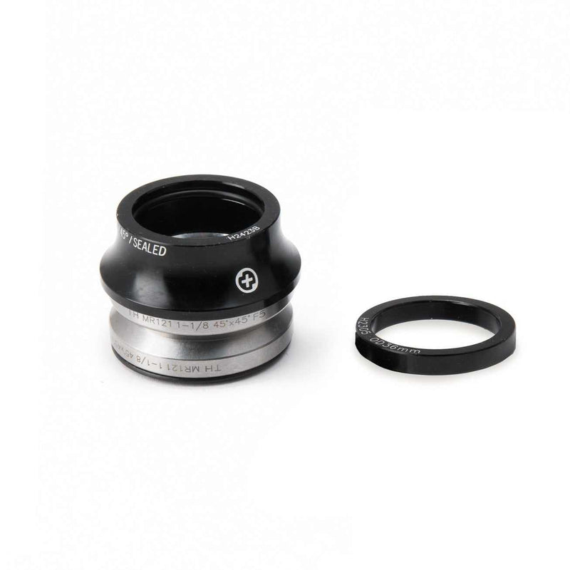 SALTPLUS ECHO HEADSET black alloy bike headset with sealed FSA bearings and 5mm spacer