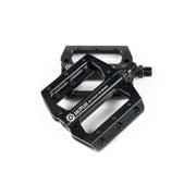 Black CNC machined SALTPLUS ECHO PEDALS with replaceable pins and sealed bearings