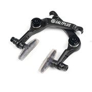 SALTPLUS ECHO REAR U-BRAKE black cold forged alloy with clear brake pads and no flex design