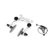 SALTPLUS ECHO REAR U-BRAKE in silver polished with clear brake pads and hardware.