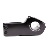 SALTPLUS FIELD TOPLOAD STEM in black with 23mm rise, 50mm reach, CNC machined 6061-T6 alloy.