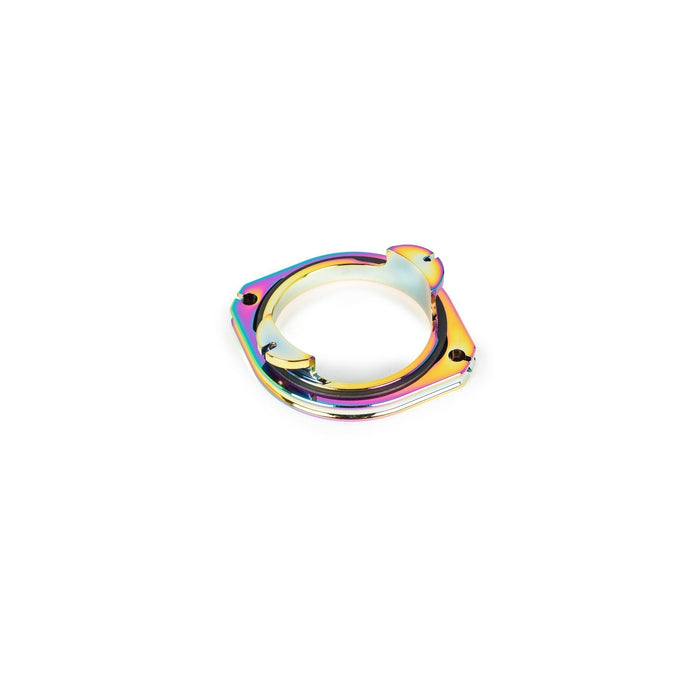 SALTPLUS GEO ROTOR in oil slick finish, CNC machined alloy with low profile design.