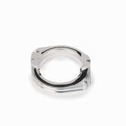 SALTPLUS GEO ROTOR, CNC machined alloy, durable bushing, low profile design, silver polished.