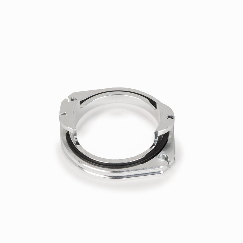 SALTPLUS GEO ROTOR, CNC machined alloy, durable bushing, low profile design, silver polished.