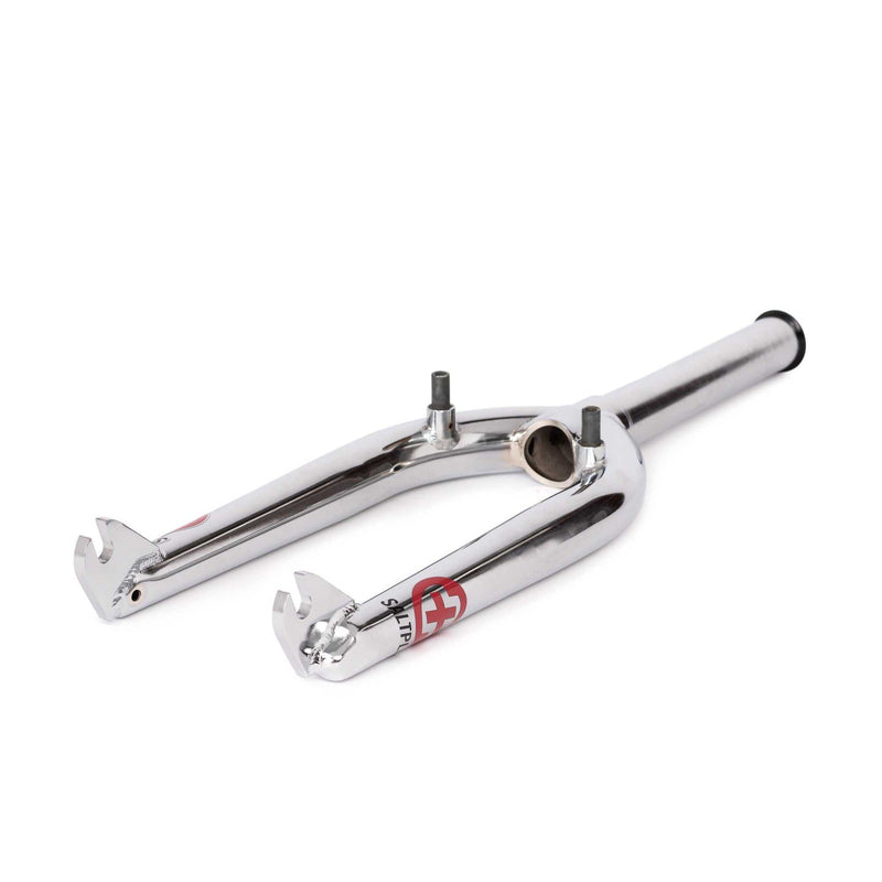 Chrome Saltplus HQ Fork with heat-treated chromoly, 26mm offset, CNC steerer tube, and laser cut dropouts