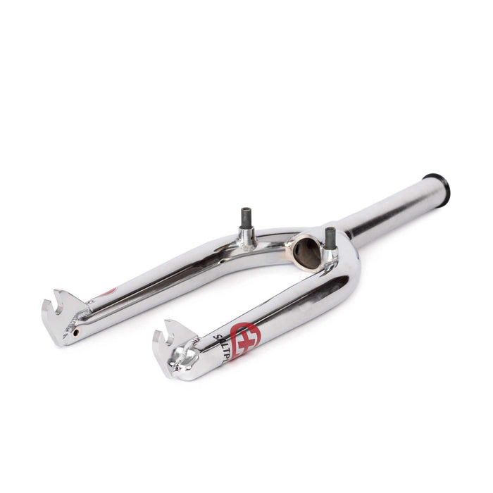 Chrome Saltplus HQ Fork with heat-treated chromoly, 26mm offset, CNC steerer tube, and laser cut dropouts