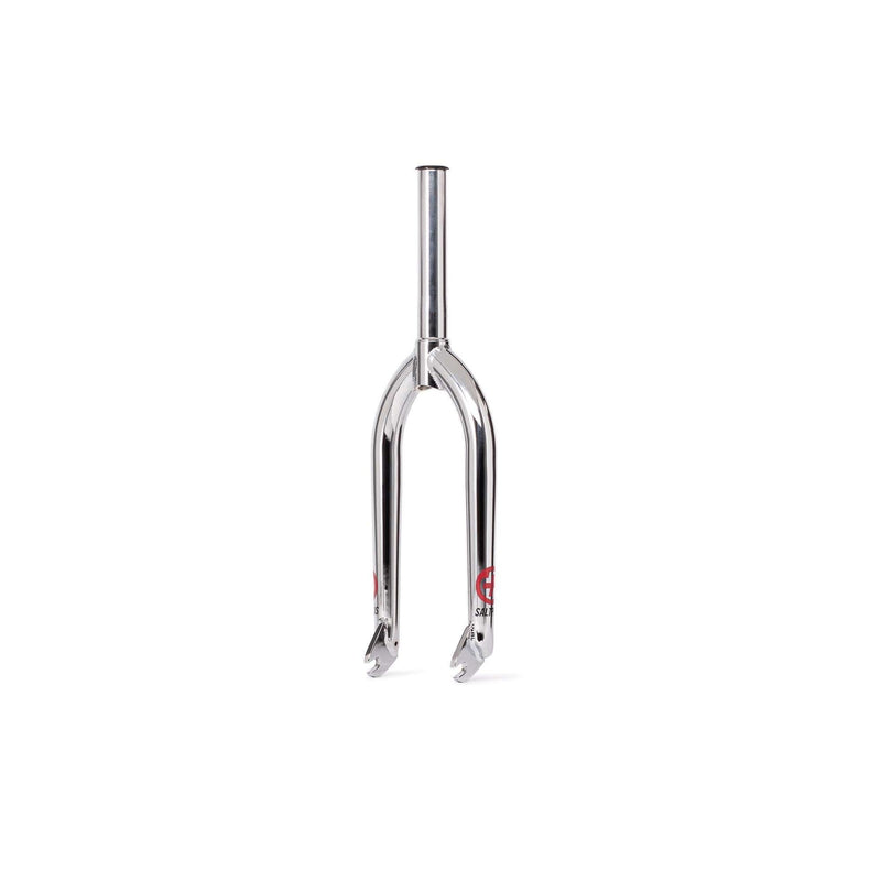 Chrome Saltplus HQ Fork with 1-piece CNC crmo steerer tube and short 26mm offset for BMX bikes