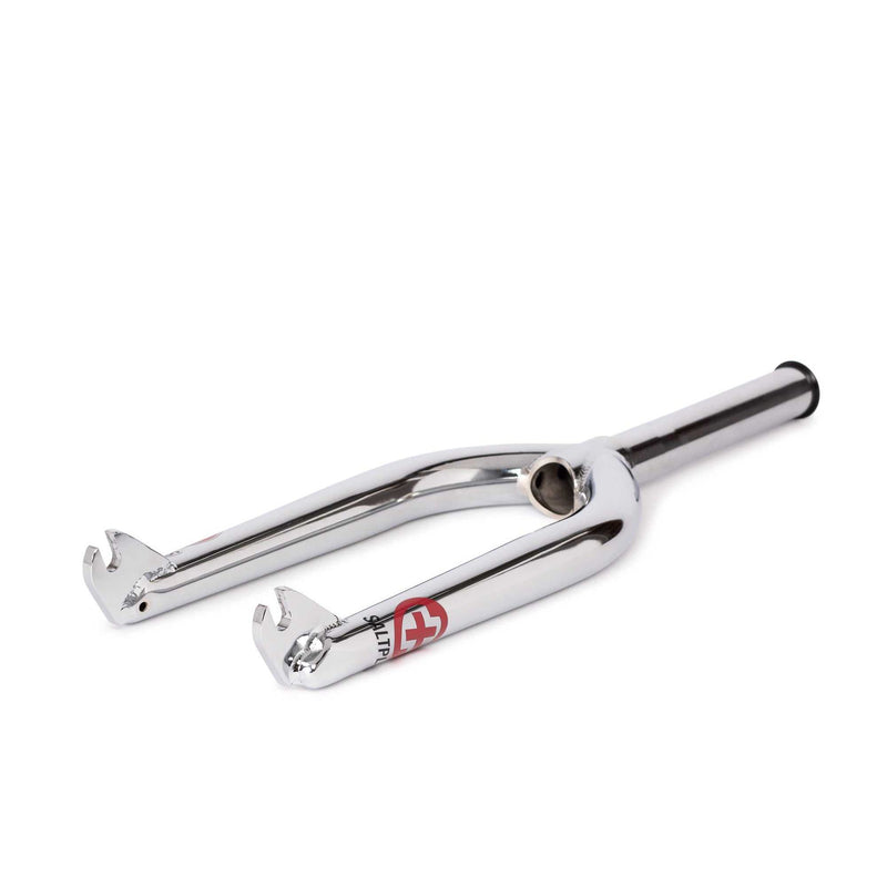 Chrome and black Saltplus HQ Fork with heat-treated chromoly construction and 26mm offset for BMX bikes