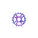 SALTPLUS MANTA SPROCKET CNC machined alloy bike sprocket in nebula purple with 25 teeth and four bolt holes.