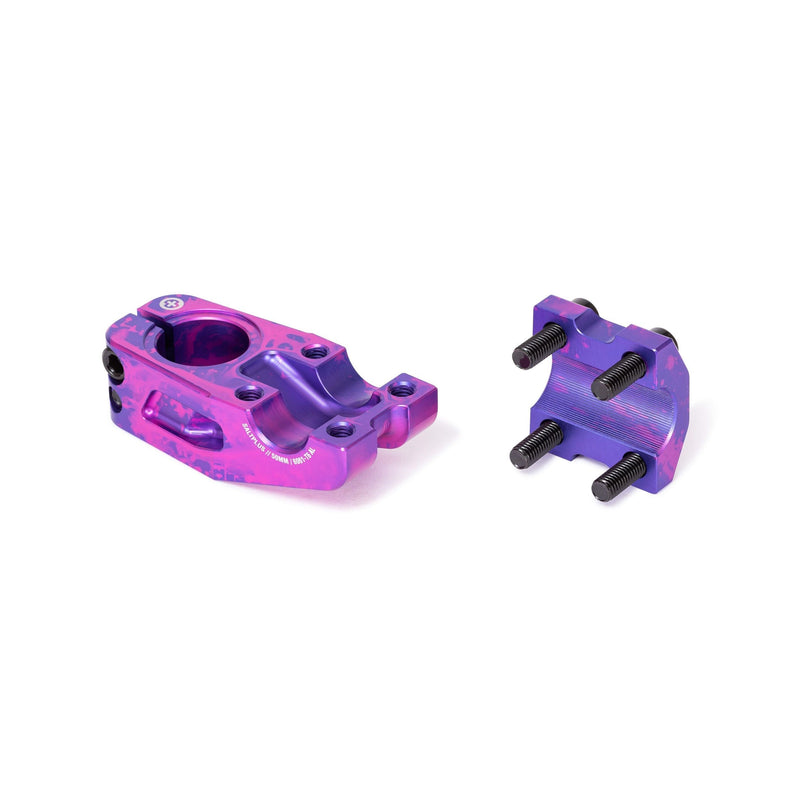 SALTPLUS MANTA STEM in Oil Slick color with CNC detailing and Shark Tooth Clamping.