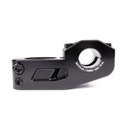 Black SALTPLUS MANTA STEM with CNC detailing and Shark Tooth Clamping in lightweight 6061-T6 alloy.