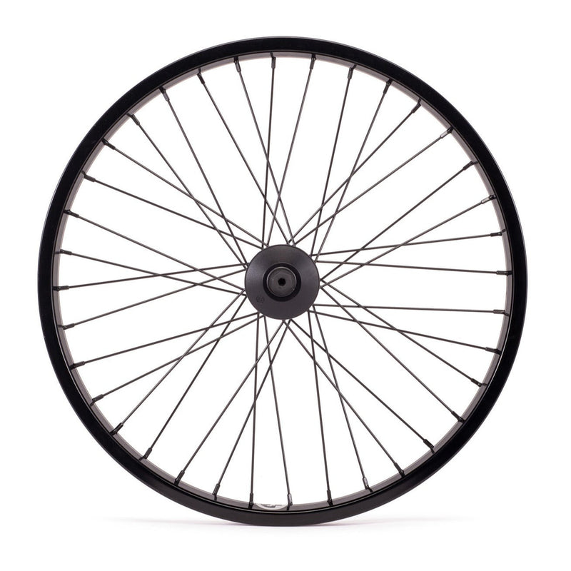 SALTPLUS MESA FRONT WHEEL, 20" black with 36mm rim and sealed hub.