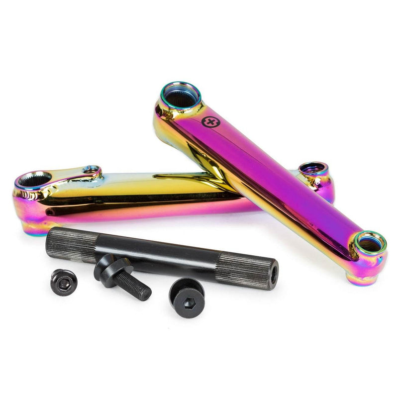 SALTPLUS METRON 48 crank arms with 19mm spindle and bolts in oilslick finish