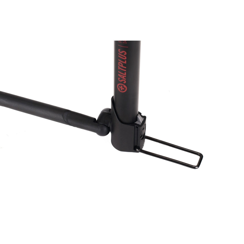 SALTPLUS MINI PUMP in black, compatible with Schrader and Presta valves.