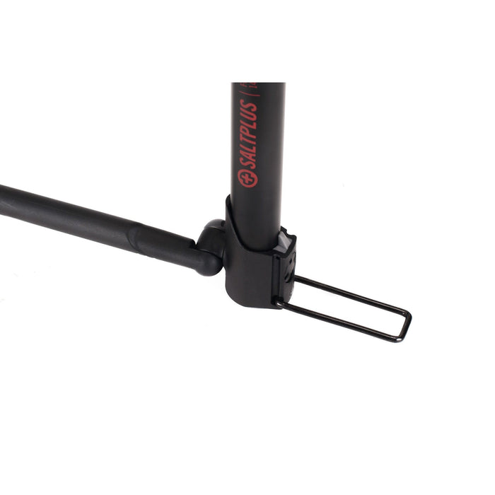 SALTPLUS MINI PUMP in black, compatible with Schrader and Presta valves.