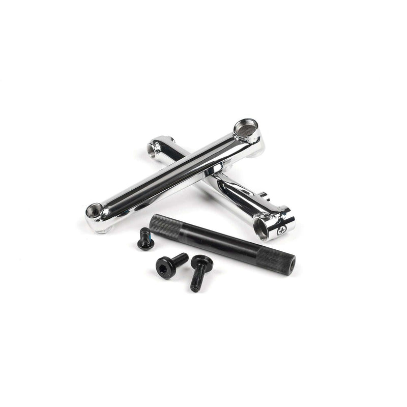 SALTPLUS PRO 48 CRANK black chrome oilslick BMX crmo crank arms with spindle and bolts set
