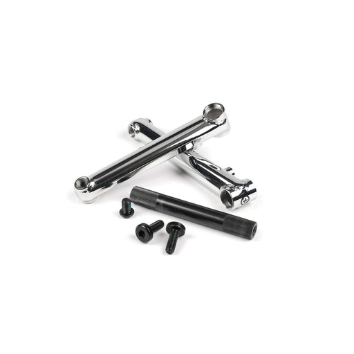SALTPLUS PRO 48 CRANK black chrome oilslick BMX crmo crank arms with spindle and bolts set