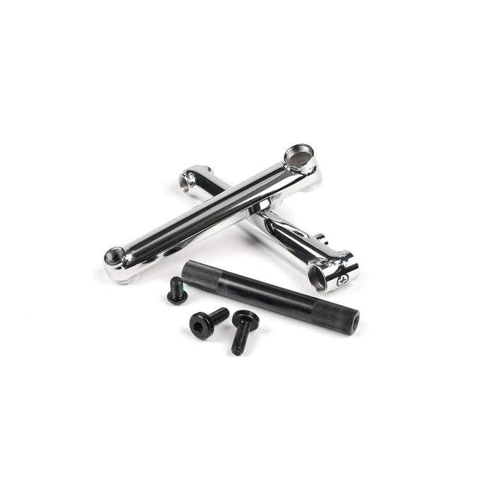 SALTPLUS PRO 48 CRANK black chrome oilslick BMX crmo crank arms with spindle and bolts set