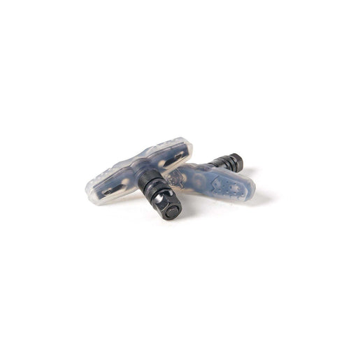 SALTPLUS PROPELLER BRAKE PADS with soft rubber compound and included hardware in clear color, mid-length size.