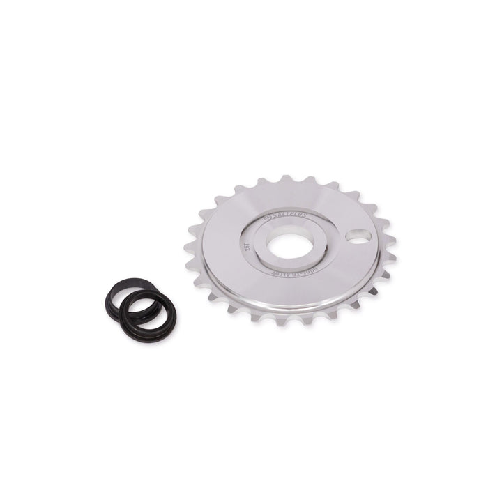 SALTPLUS SOLIDUS SPROCKET, CNC machined alloy, silver, includes spindle adapter.