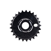 Black SALTPLUS SOLIDUS SPROCKET 28t CNC machined alloy bike sprocket with 19mm and 22mm spindle adapters