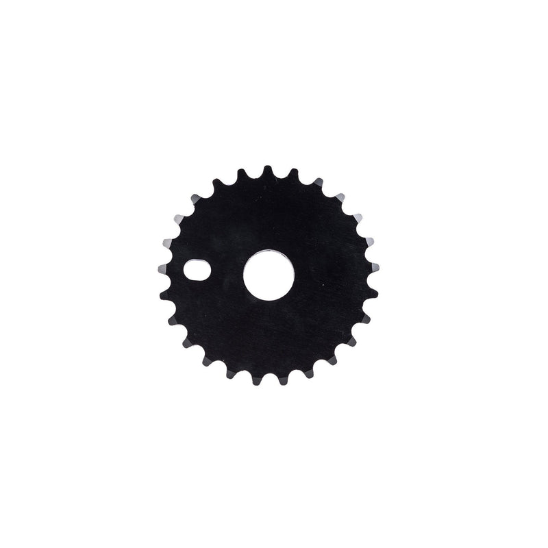 SALTPLUS SOLIDUS SPROCKET in black, full CNC machined alloy with 28t size.