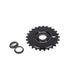 SALTPLUS SOLIDUS SPROCKET, CNC machined alloy, black, with spindle adapters.