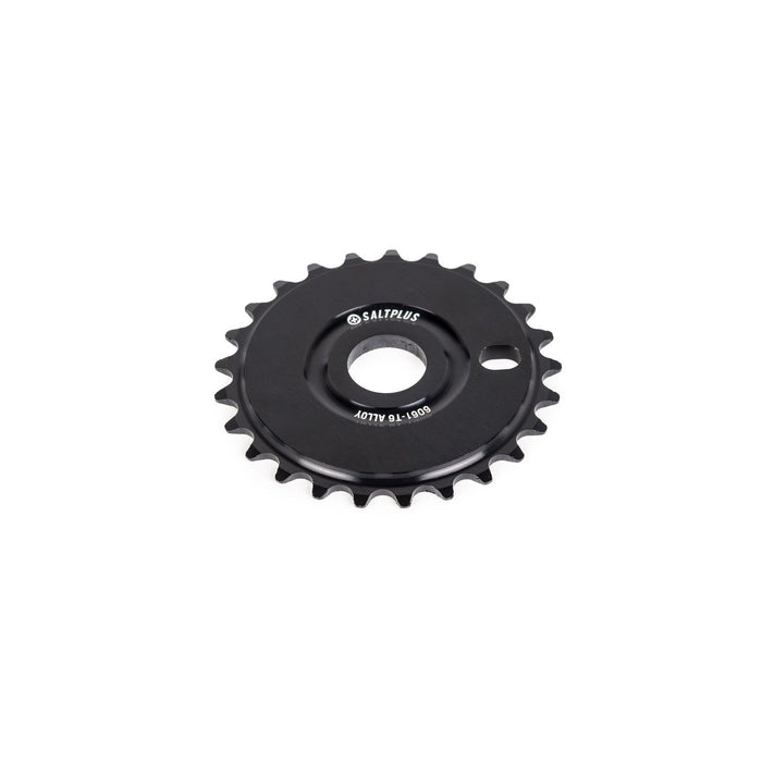 SALTPLUS SOLIDUS SPROCKET, CNC machined alloy, 28t/25t sizes, black color.